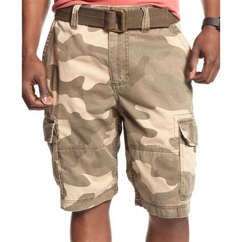 American Rag Camouflage Cargo Shorts In Olive Green For Men Lyst
