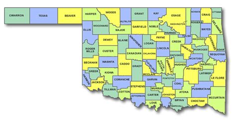 Alphabetical List Of Oklahoma Counties Theinfohero