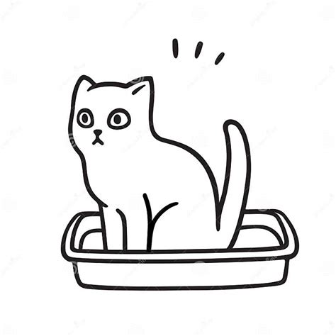Cartoon Cat Pooping Stock Vector Illustration Of Animal 144860976