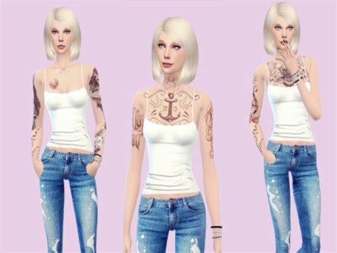 Body Tattoo V1 At Naddi Sims 4 Updates