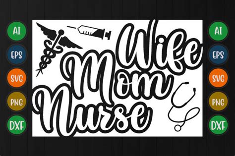 Wife Mom Nurse Favorite Nurse Tee Svg Graphic By Graphicquoteteez · Creative Fabrica