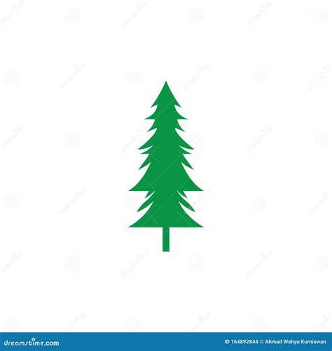 Pine Tree Icon Stock Vector Illustration Of Symbol