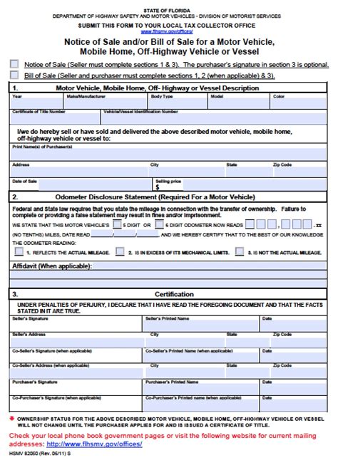 Bill Of Sale Car Florida Template Car Sale And Rentals