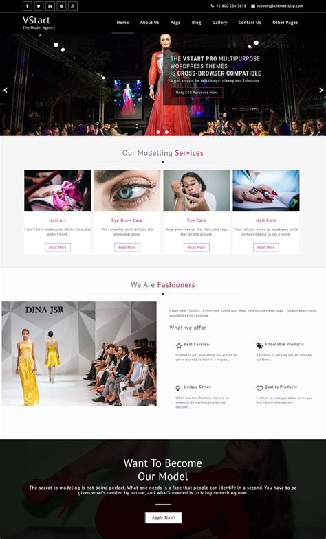 11 Best Model Agency Wordpress Themes 2023 Gomahamaya