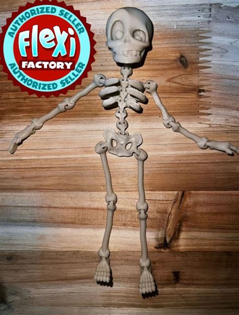 Flexi Skeleton 3d Printed Fidget Toy Etsy