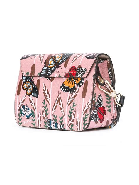 Phoenix craft 18' vintage large leather bag laptop shoulder bag messenger satchel bag crossbody shoulder bag purse 18x3x6. Furla Leather Butterfly Print Cross Body Bag in Pink ...