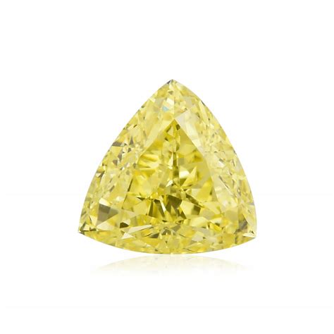 101 Carat Fancy Intense Yellow Diamond Trilliant Shape Vs2 Clarity