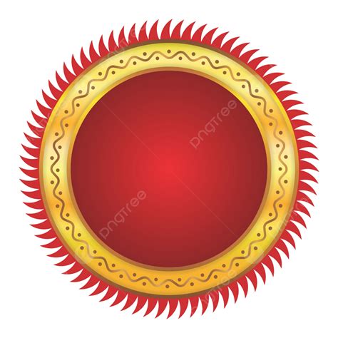 Luxury Red Circle Banner Design Elements Shape Clipart Vector Shape