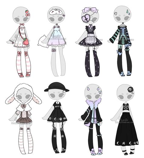 Outfit Adoptable Mix 13 Closed By Hunibi On Deviantart