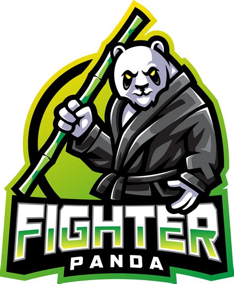 Panda Fighter Esport Mascot Logo Design By Visink Thehungryjpeg
