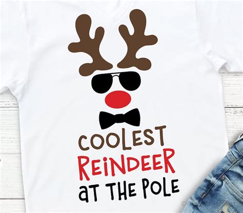 Boy Reindeer Svg Boy Christmas Svg Coolest Reindeer At The Etsy