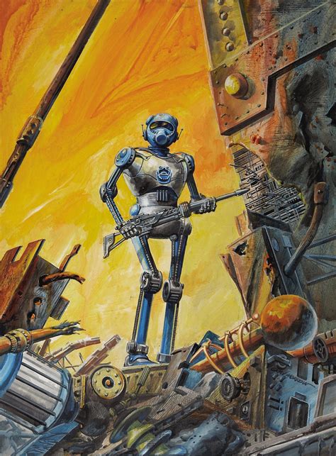 Sci Fi Illustration Of A Robot Soldier By Gray Morrow 1934 2001 Sf
