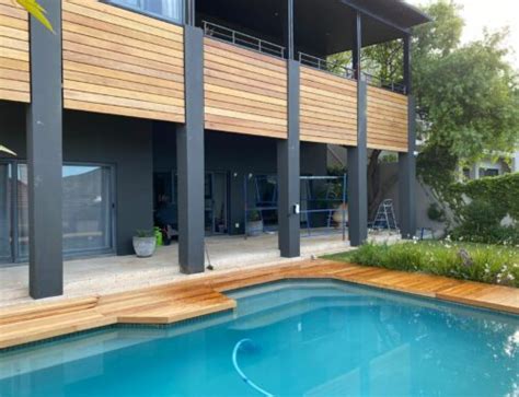 Garapa Wooden Pool Deck Recently Completed Cape Decking And Fencing