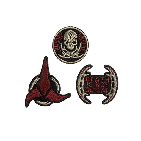 Star Trek Klingon Empire Embroidered Patch Set Heroes And Villains