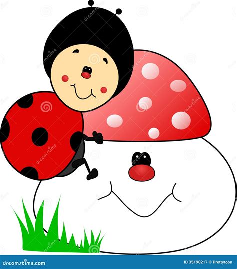 Happy Sweet Baby Ladybug Cartoon Royalty Free Stock Photography Image