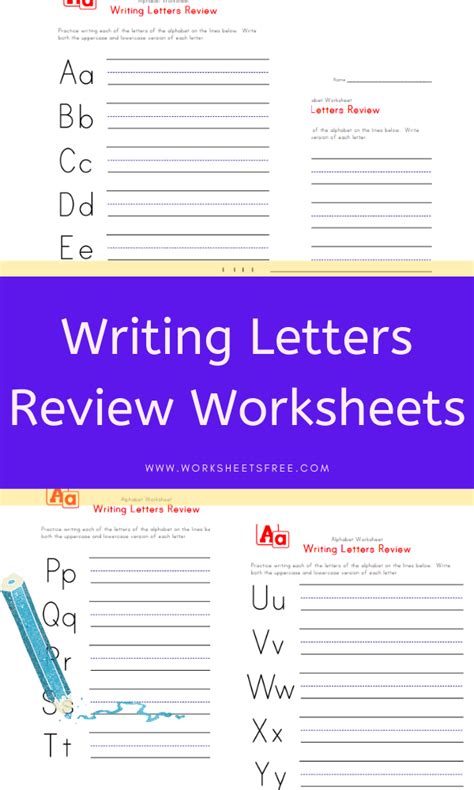 Writing Letters Review Worksheets Worksheets Free