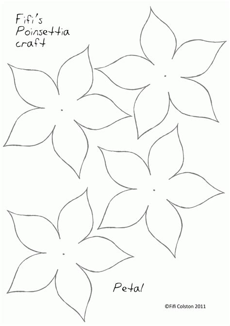 Free Printable Poinsettia Template Printable Word Searches