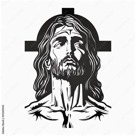 Jesus Christ Tattoo Jesus Christ Wearing A Crown Of Thorns Symbol Of