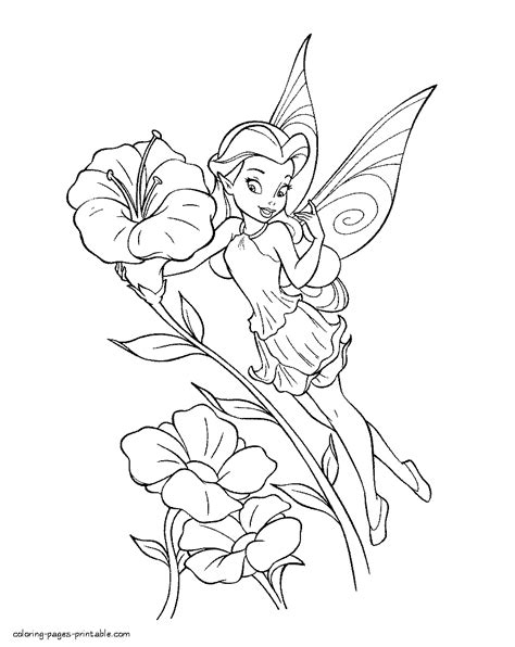 Coloring Page Fairy And Flowers Coloring Pages Printablecom