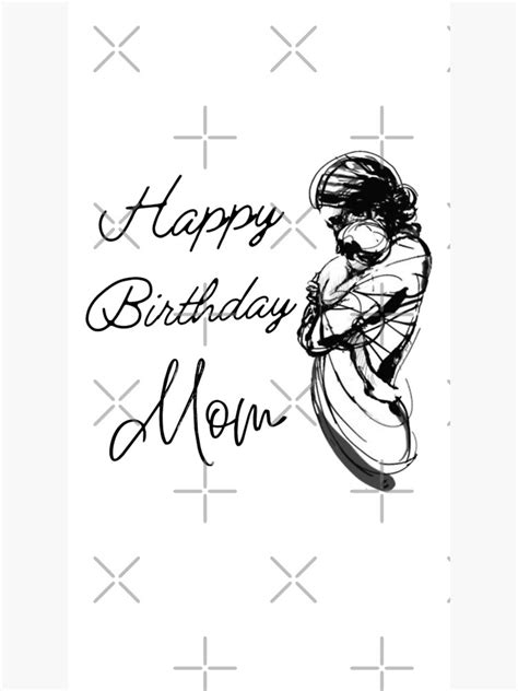Happy Birthday Mom Mom Birthday Wishes Poster For Sale By Heba44 Redbubble