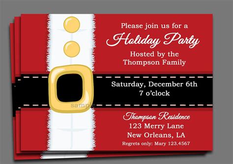 Christmas Party Invitation Printable Or Printed With Free Shipping Santa Claus Is Coming To