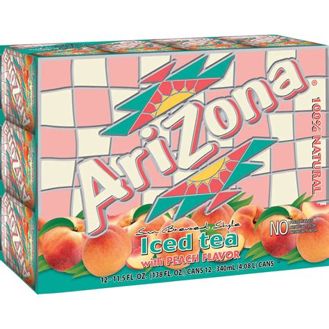 Arizona Iced Tea Peach Flavor Kiste 24 X 680 Ml Usa Drink Shopch