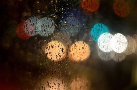 Glare Colorful Drops Wet Rain HD Wallpaper Peakpx