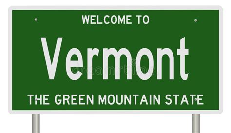 Highway Sign For Vermont Stock Illustration Illustration Of Rendering