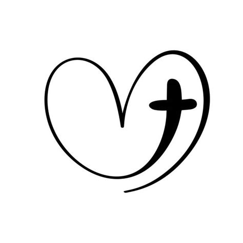 Faith Hope Love Symbols Drawings Illustrations Royalty Free Vector