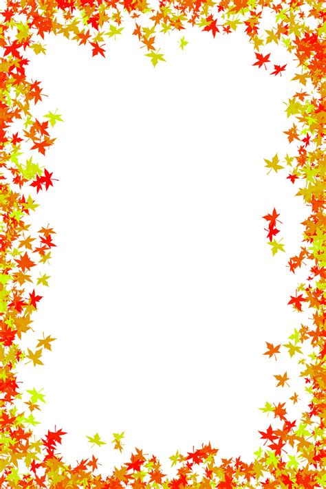 Fall Foliage Border Free Download Photo Frame Of Maple Leaves In Red