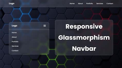 Glassmorphism Navbar Glassmorphism Navbar Using Html Css Youtube My XXX Hot Girl