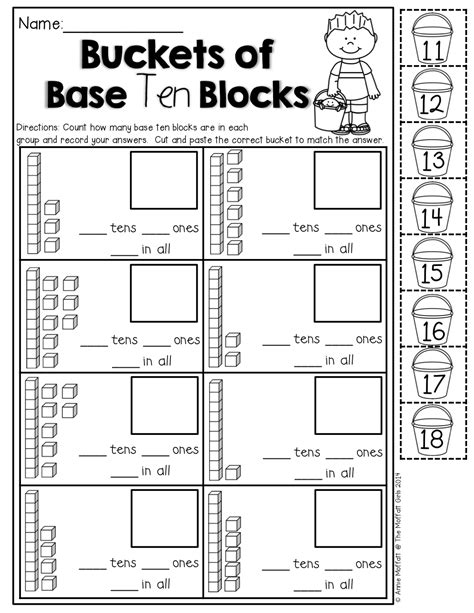 Base Ten Worksheet First Grade