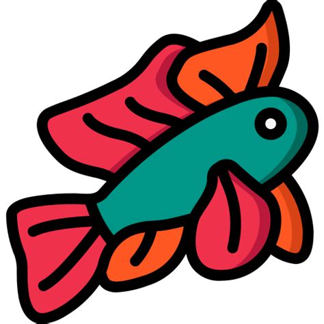 Mandarin Fish Basic Miscellany Lineal Color Icon