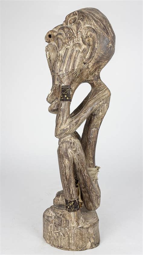 Lot An African Wood Carving 24 12 In 622 Cm H
