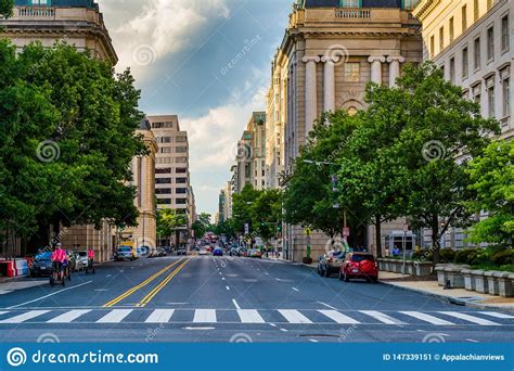 12th Street In Downtown Washington Dc Editorial Photo Image Of Tourism Clouds 147339151