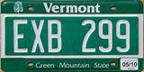 Pictures of Vermont State License Plate