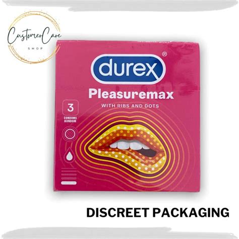 Durex Condom Pleasuremax With Ribs And Dots 3 Condoms Per Box Shopee