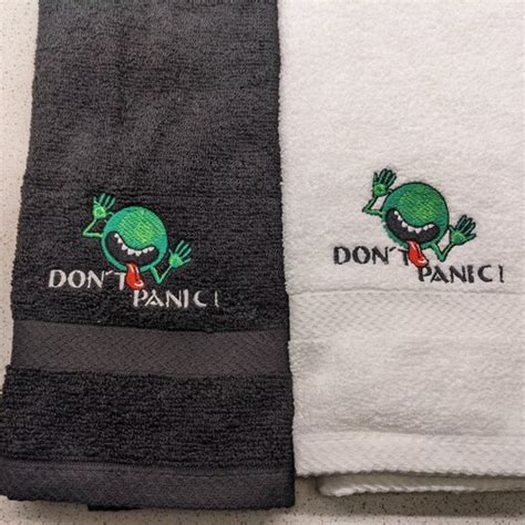 Dont Panic Hitchhikers Guide Kitchen Hand Towels Etsy