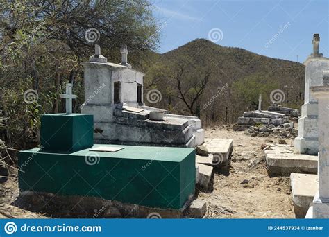 Old Mexican Graveyard In El Triunfo Mining Village Baja California Sur