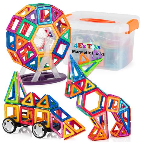 4es Toys Magnetic Blocks Building Set For Kids 3d Magnetic Tiles