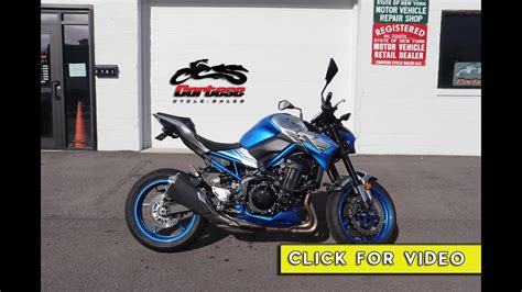 M1704 2020 Kawasaki Z900 Abs In Candy Plasma Blue Only 511 Miles