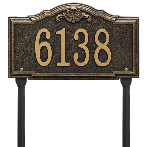Decorative Metal Address Plaque House Number Sign For Wall Mount Or