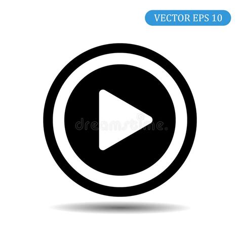 Play Button Icon Vector Illustration Stock Vector Illustration Of