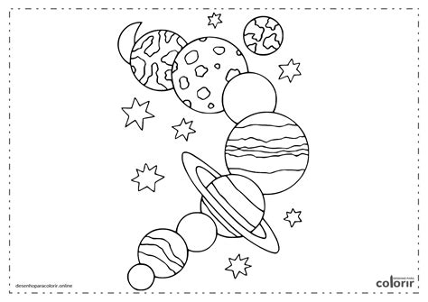 Desenhos De Sistema Solar Para Colorir