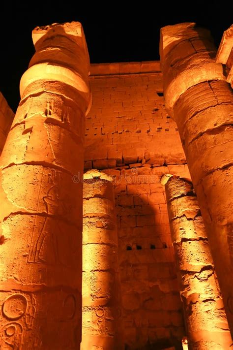 Night View Temple Of Luxor Egypt Stock Photo Image Of Culture