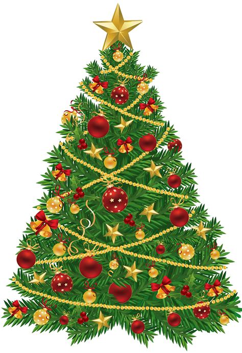 The best ressource of free christmas tree clipart art images and png with transparent background to download. Large Transparent Christmas Tree with Red and Gold ...
