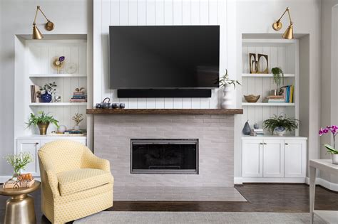 Tv Above Fireplace No Mantle Fireplace Ideas