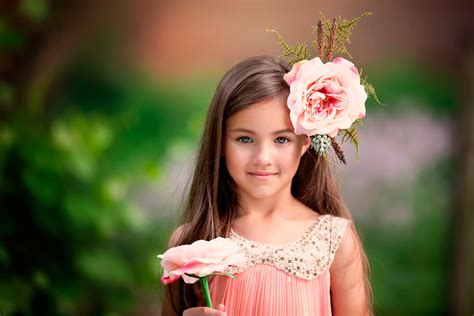 Children With Flowers Wallpapers High Quality Download Free