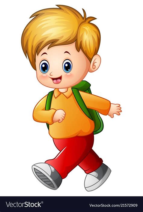 Cartoon Boy Images Illustration Of Cute Schoolboy Cartoon Download A