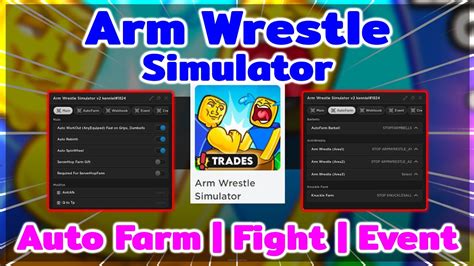 Roblox Script Arm Wrestle Simulator สคริปต์ Auto Farm Rebirth